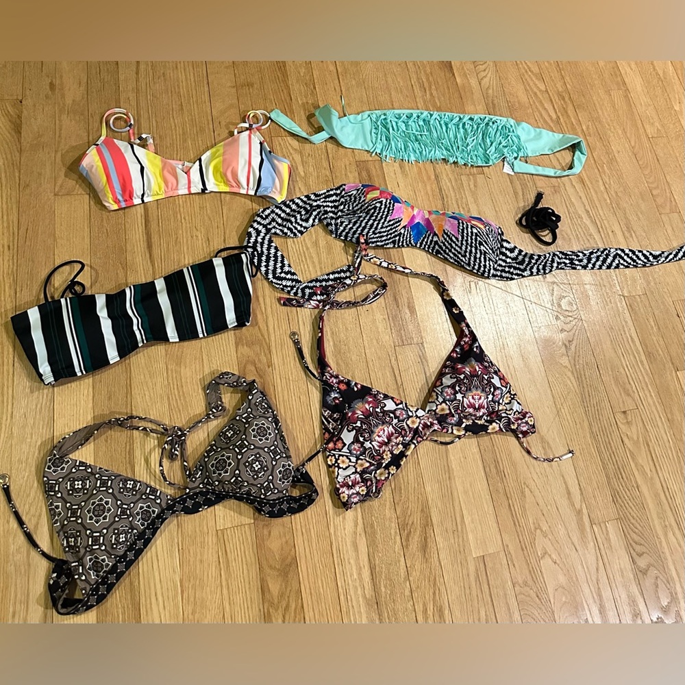 BIKINI TOP SIZE LARGE BUNDLE OF 6:Bar 111, Juicy, L Space, Becca, Dolce Vita
